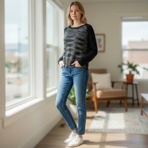 Sparkle & Fade Black Grey Sweater